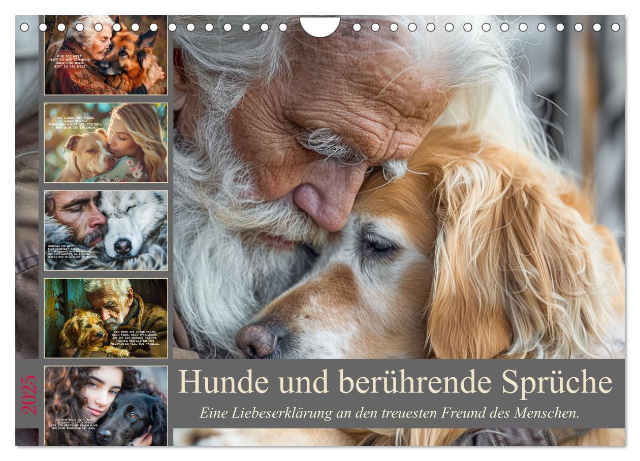 Cover: 9783457165539 | Hunde und berührende Sprüche (Wandkalender 2025 DIN A4 quer),...