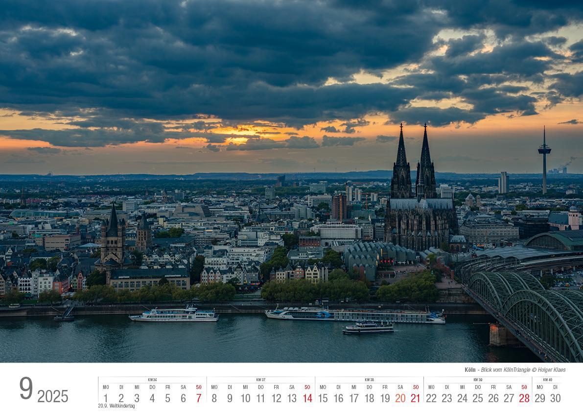 Bild: 9783965352247 | Köln 2025 Bildkalender A3 quer, spiralgebunden | Holger Klaes | 2025