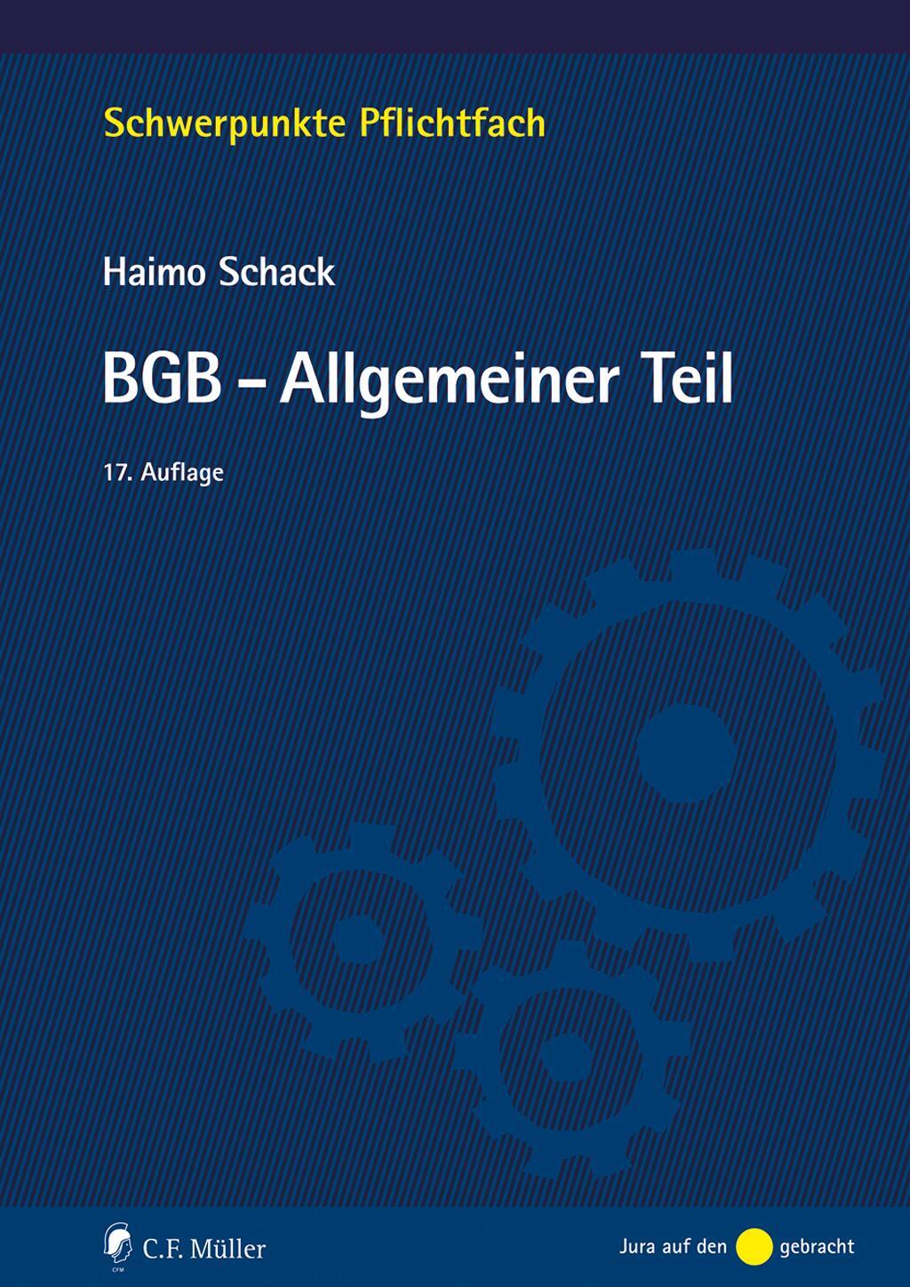 Cover: 9783811461369 | BGB-Allgemeiner Teil | Haimo Schack | Taschenbuch | Deutsch | 2023