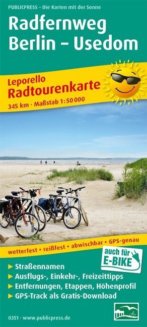 Cover: 9783899203516 | PublicPress Radwanderkarte Radfernweg Berlin - Usedom, 17 Teilktn.