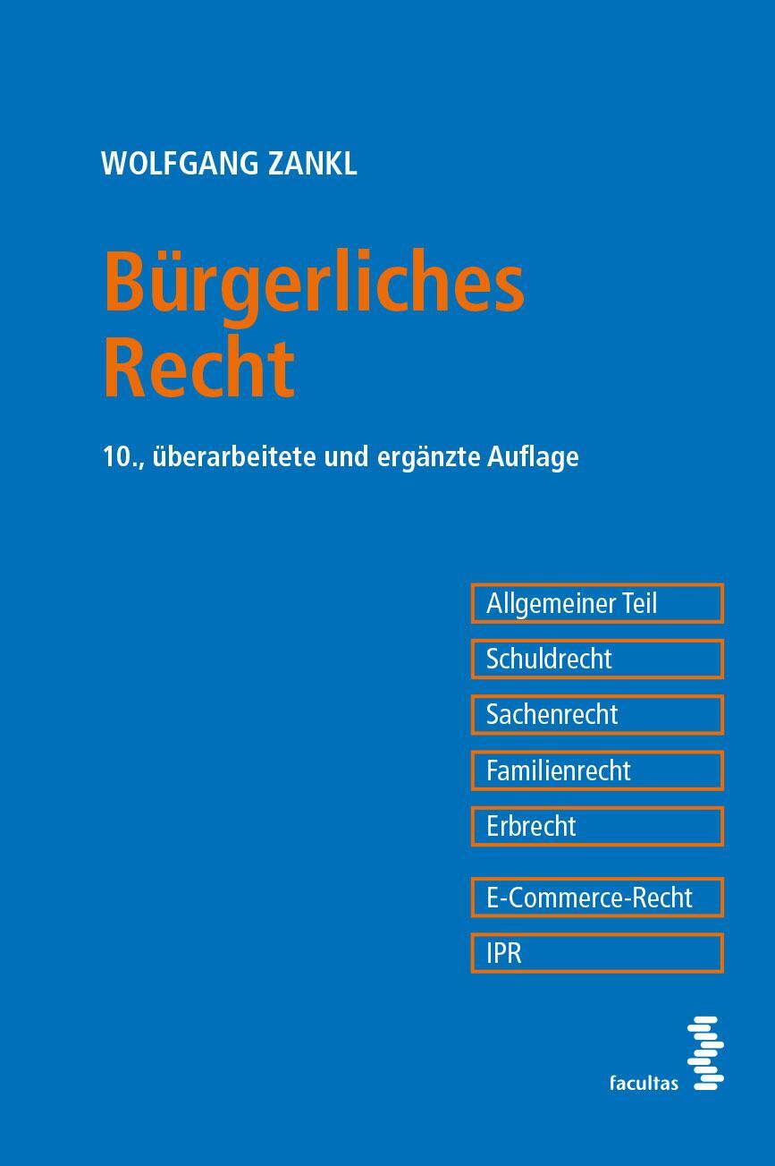 Cover: 9783708922669 | Bürgerliches Recht | Wolfgang Zankl | Taschenbuch | Deutsch | 2023