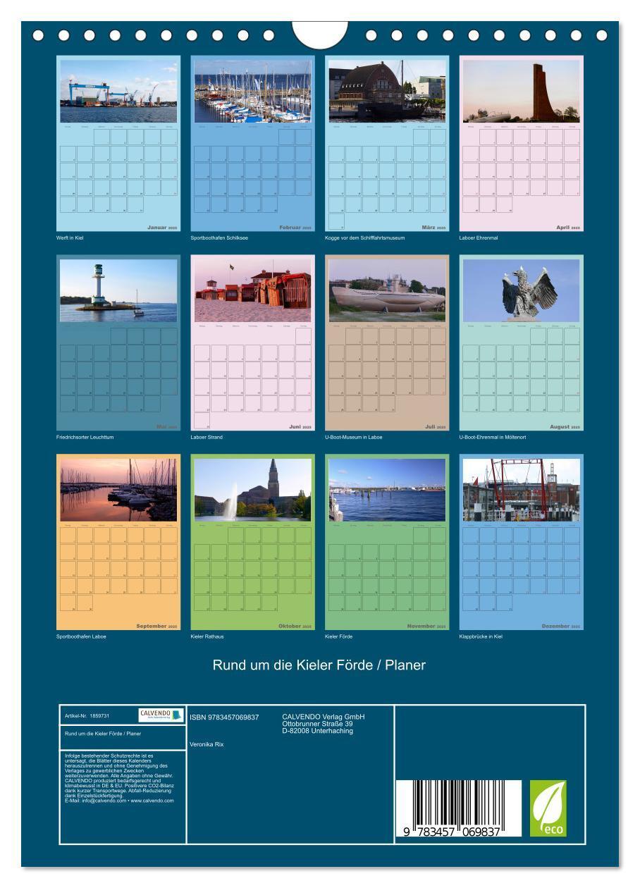 Bild: 9783457069837 | Rund um die Kieler Förde / Planer (Wandkalender 2025 DIN A4 hoch),...