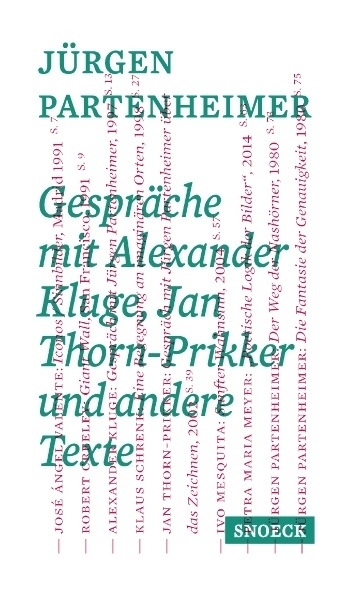 Cover: 9783864422058 | Jürgen Partenheimer: Gespräche mit Alexander Kluge, Jan...
