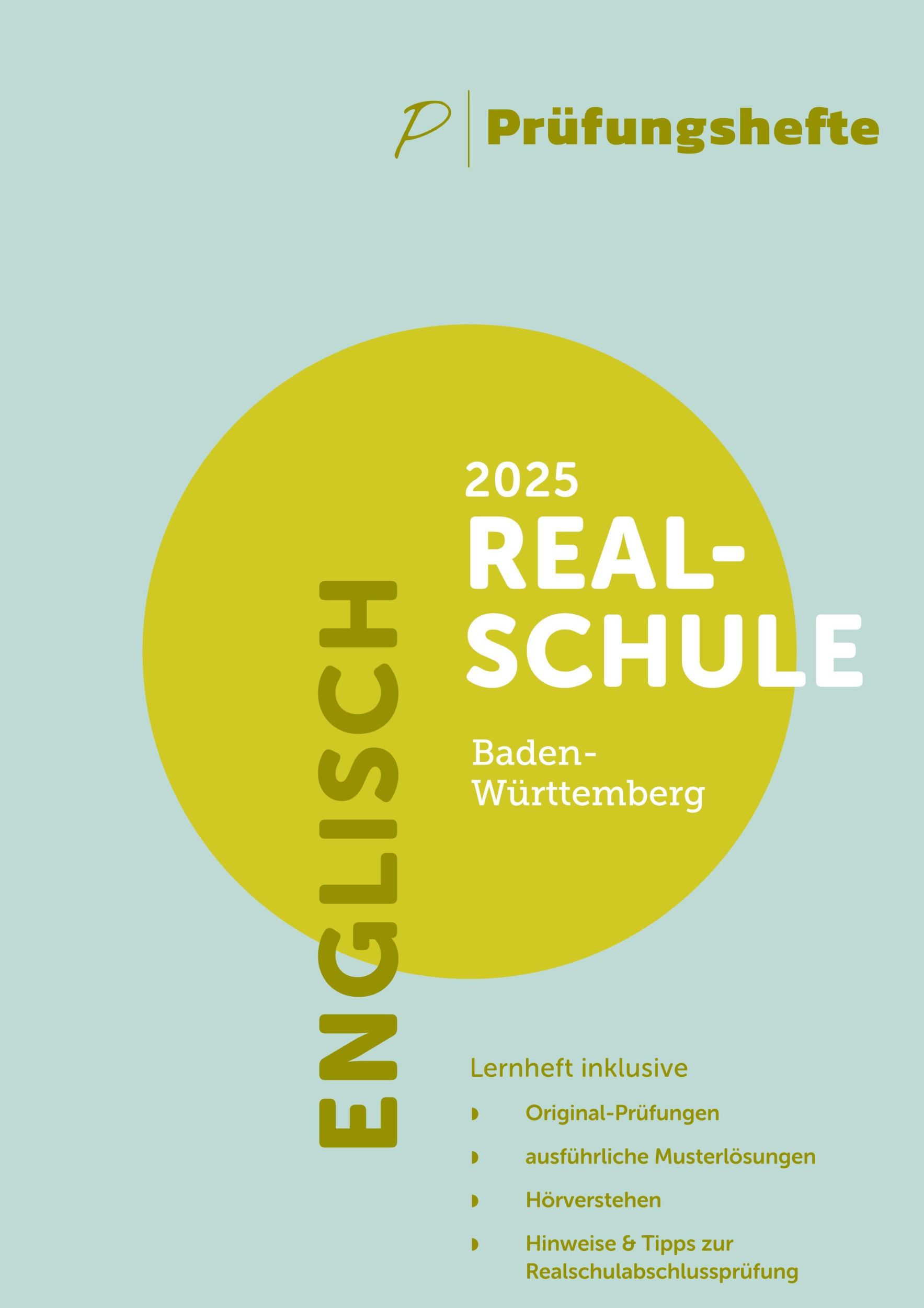 Cover: 9783911046398 | Prüfungsheft - 2025 Englisch Realschulabschluss - Baden-Württemberg...