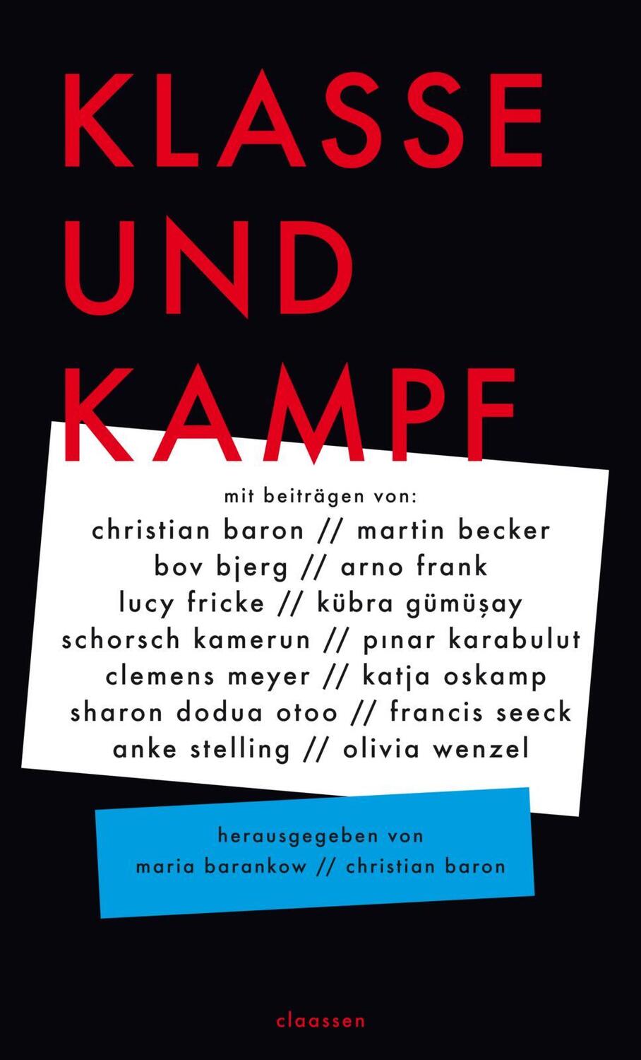 Cover: 9783546100250 | Klasse und Kampf | Christian Baron (u. a.) | Buch | Deutsch | 2021