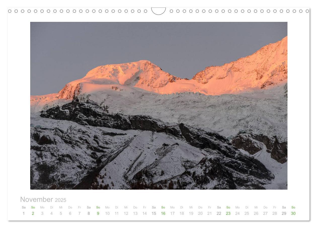 Bild: 9783435493227 | saas fee (Wandkalender 2025 DIN A3 quer), CALVENDO Monatskalender