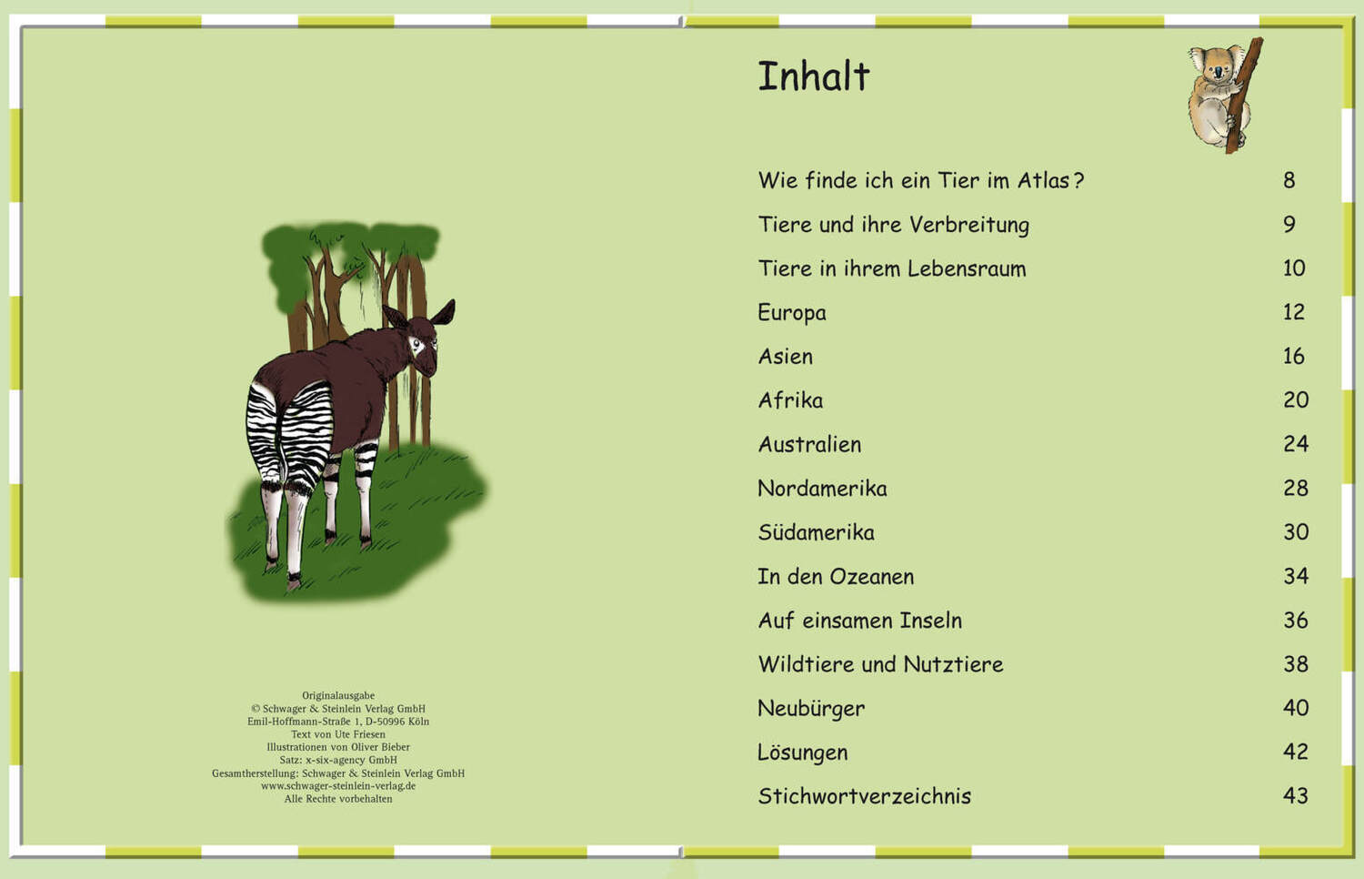 Bild: 9783849940416 | Kinderatlas Tiere für Kinder ab 6 Jahren | Ute Friesen | Buch | 48 S.