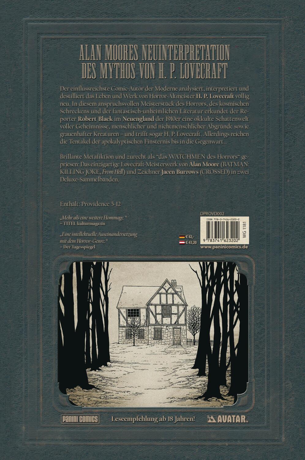 Rückseite: 9783741623202 | Providence: Deluxe-Edition | Bd. 2 | Alan Moore (u. a.) | Buch | 2021