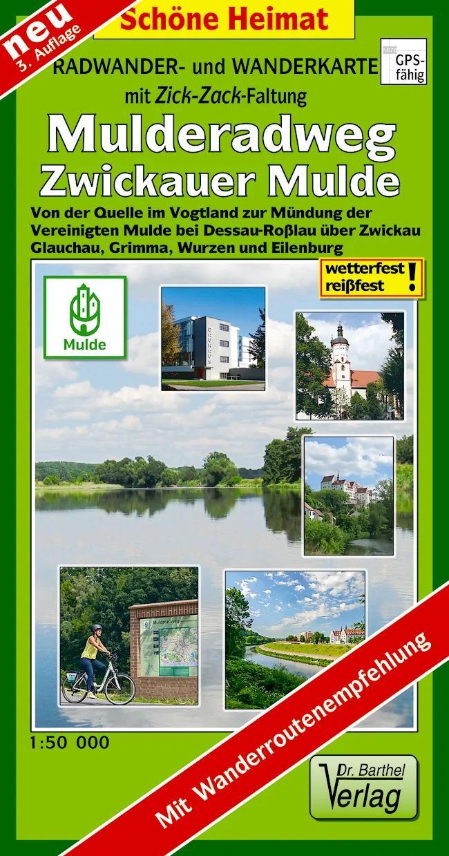 Cover: 9783895911583 | Mulderadweg (Zwickauer Mulde) Radwander- und Wanderkarte 1 : 50 000