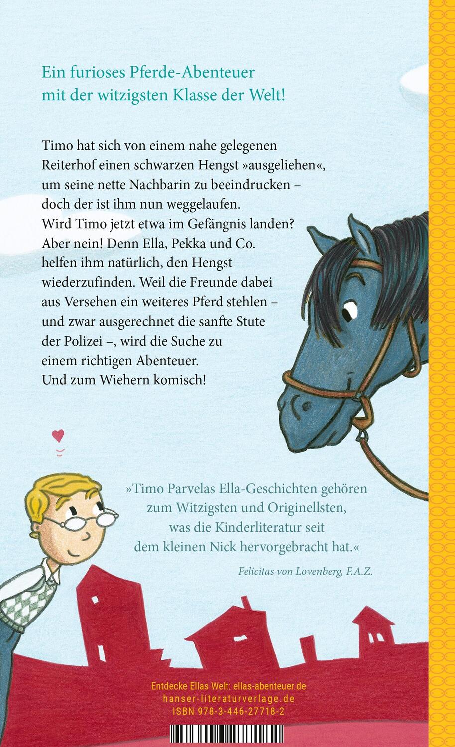 Bild: 9783446277182 | Ella und die entführten Pferde | Timo Parvela | Buch | Ella | 112 S.
