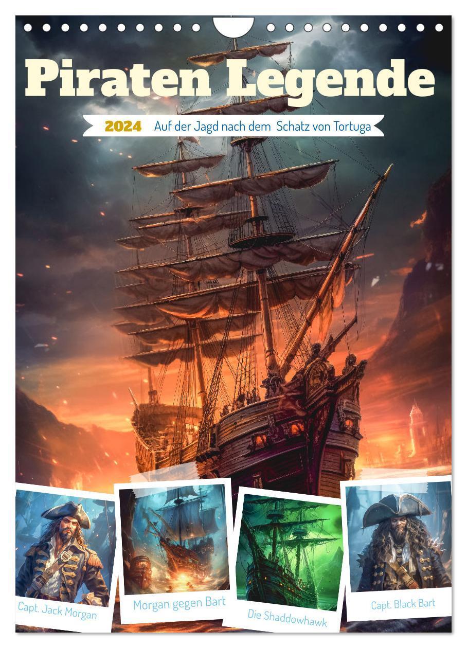Cover: 9783383651809 | Piraten Legende (Wandkalender 2024 DIN A4 hoch), CALVENDO...
