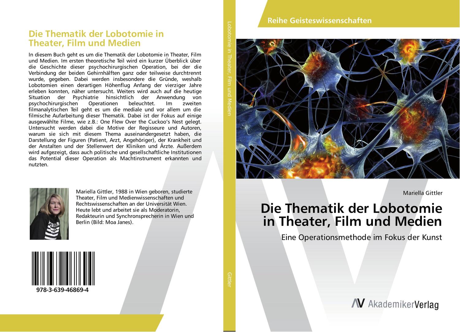Cover: 9783639468694 | Die Thematik der Lobotomie in Theater, Film und Medien | Gittler