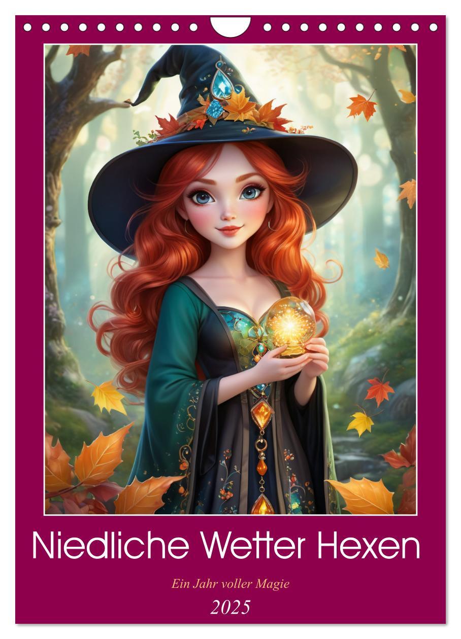 Cover: 9783457187975 | Niedliche Wetter Hexen (Wandkalender 2025 DIN A4 hoch), CALVENDO...