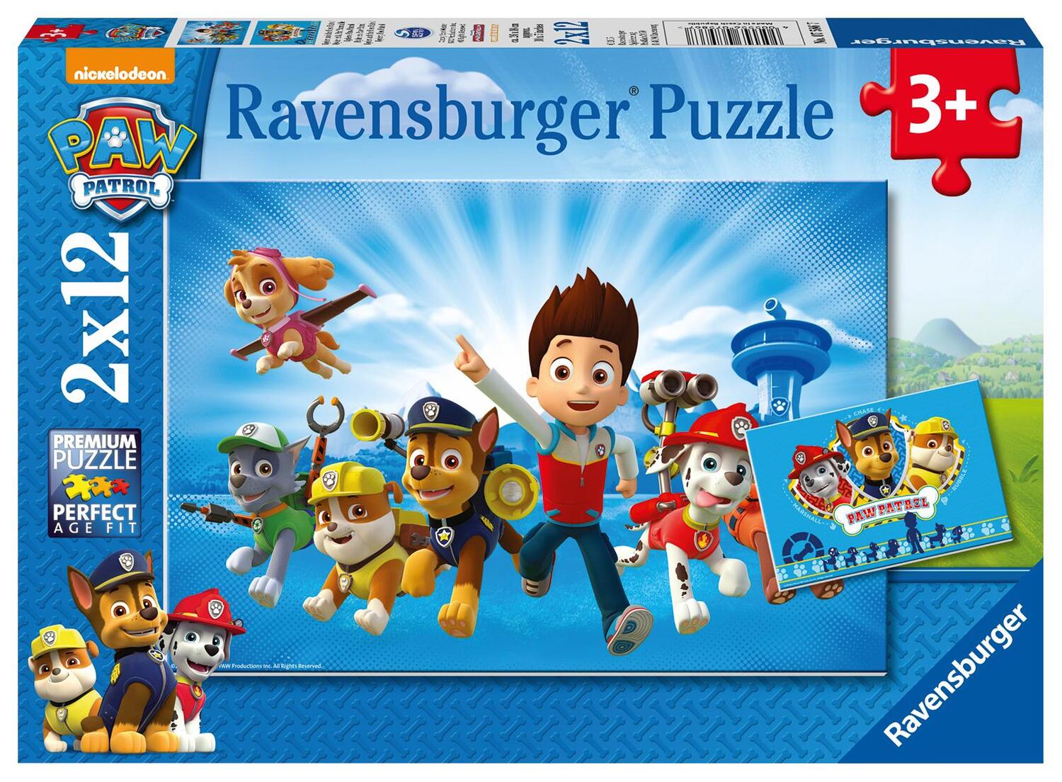 Cover: 4005556075867 | Ryder und die Paw Patrol. Puzzle 2 x 12 Teile | Spiel | Deutsch | 2015