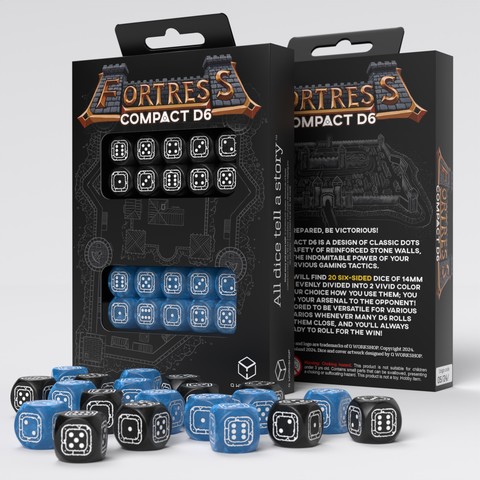 Cover: 5907699497386 | Fortress Compact D6: Black&amp;Blue | Q-workshop | EAN 5907699497386