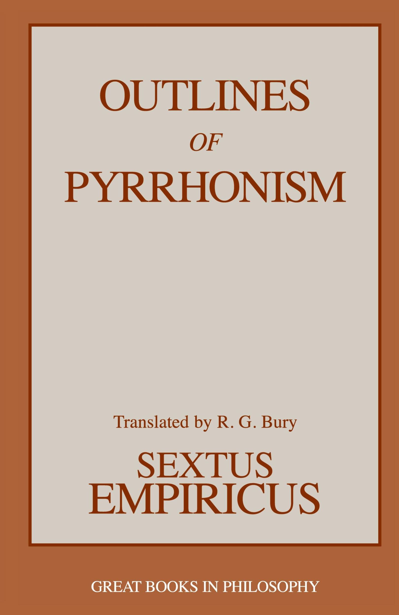 Cover: 9780879755973 | Outlines of Pyrrhonism | Sextus Empiricus | Taschenbuch | Englisch