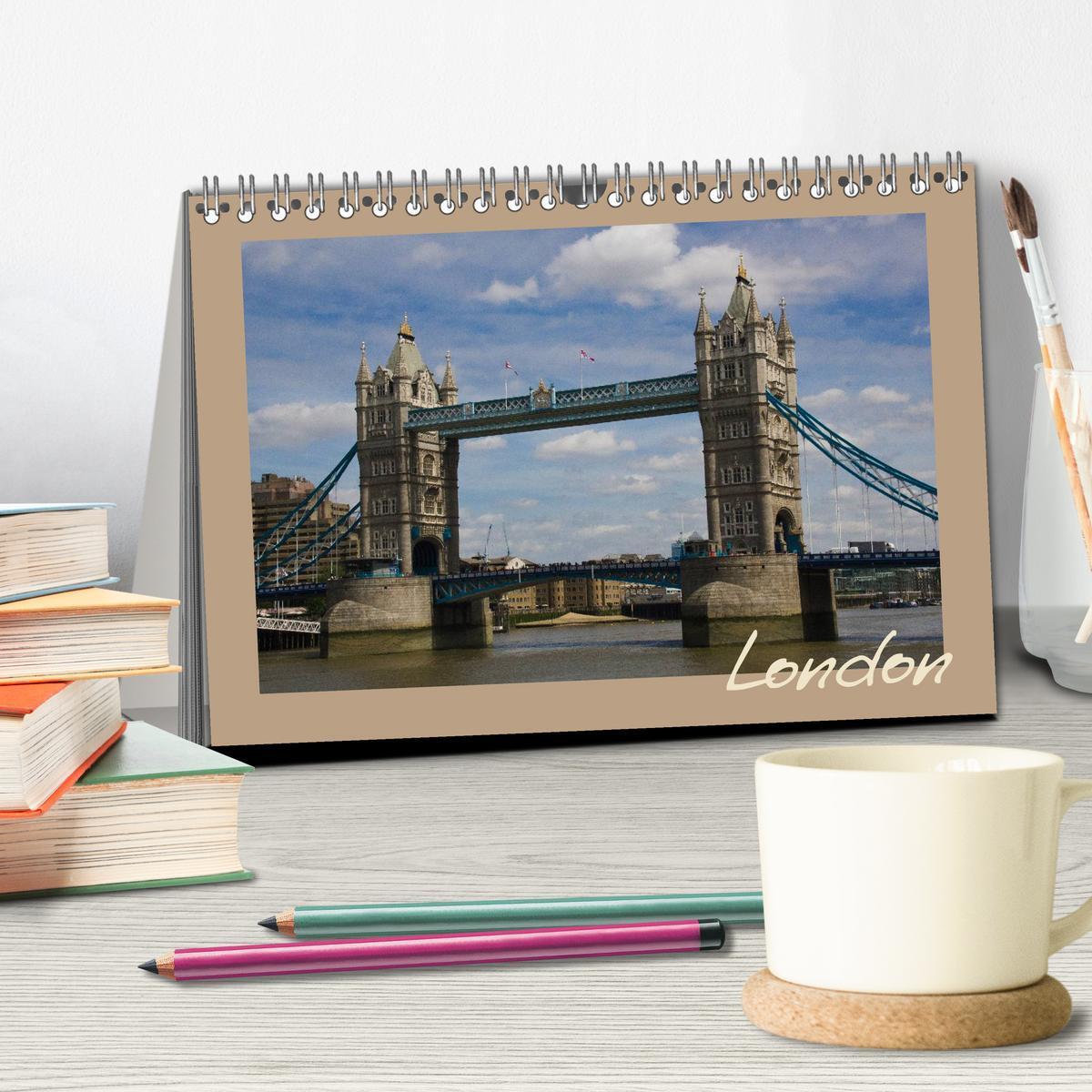 Bild: 9783435773534 | London (Tischkalender 2025 DIN A5 quer), CALVENDO Monatskalender