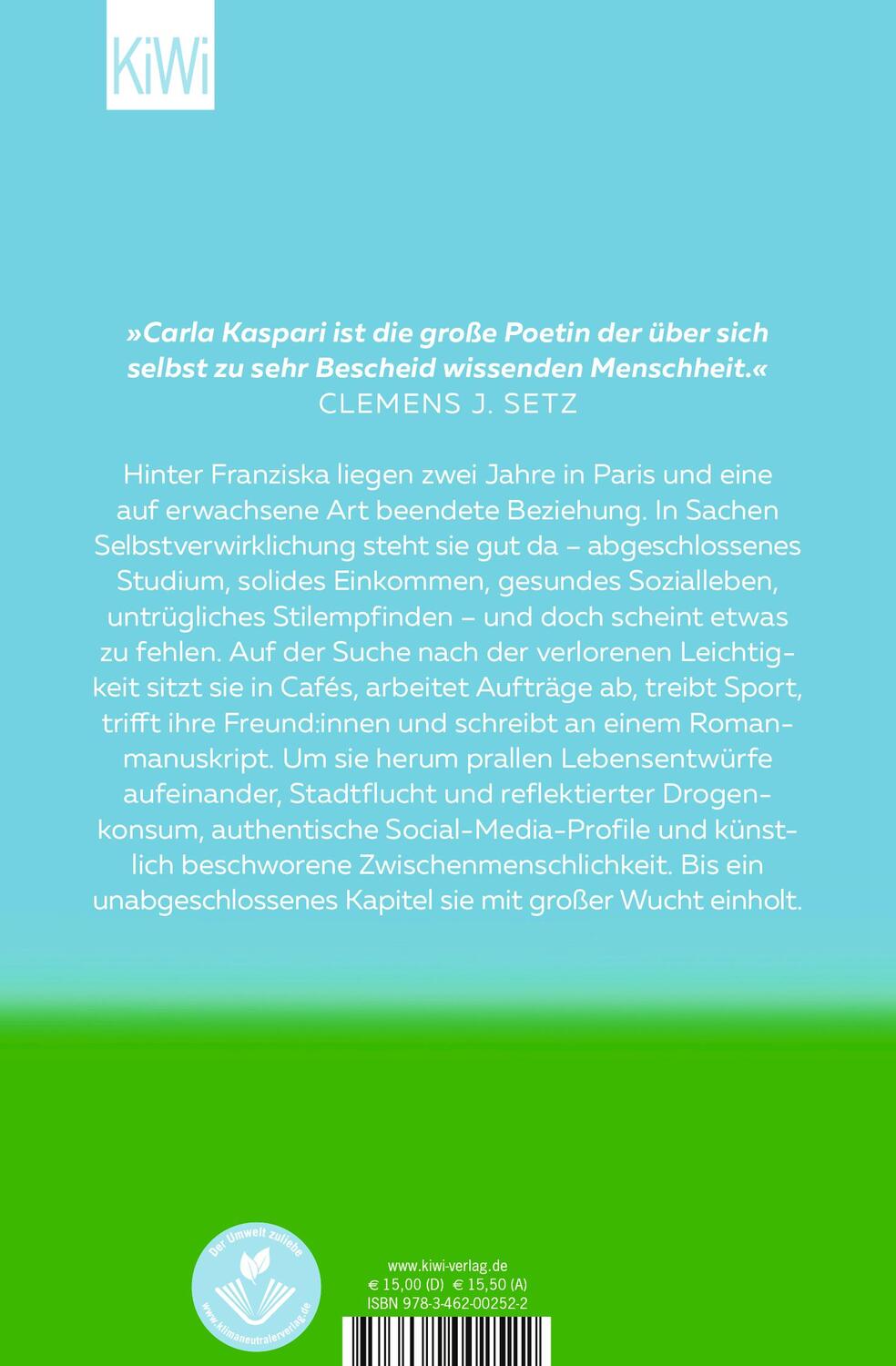 Rückseite: 9783462002522 | Freizeit | Roman | Carla Kaspari | Taschenbuch | Deutsch | 2022
