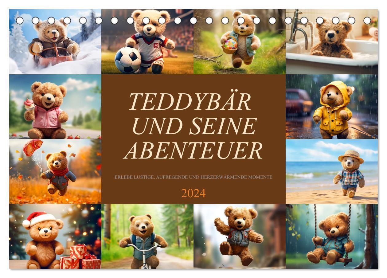 Cover: 9783383692192 | Teddybär und seine Abenteuer (Tischkalender 2024 DIN A5 quer),...