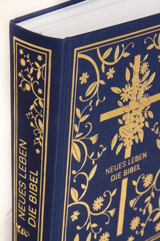 Bild: 9783417020144 | Neues Leben. Die Bibel - Golden Grace Edition, Marineblau | Buch
