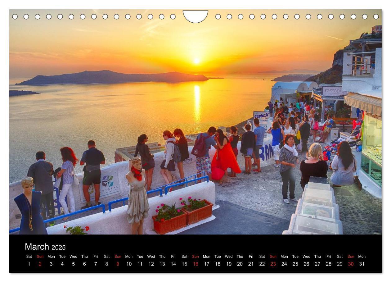 Bild: 9781325993161 | Santorini - Island in the Agean Sea (Wall Calendar 2025 DIN A4...