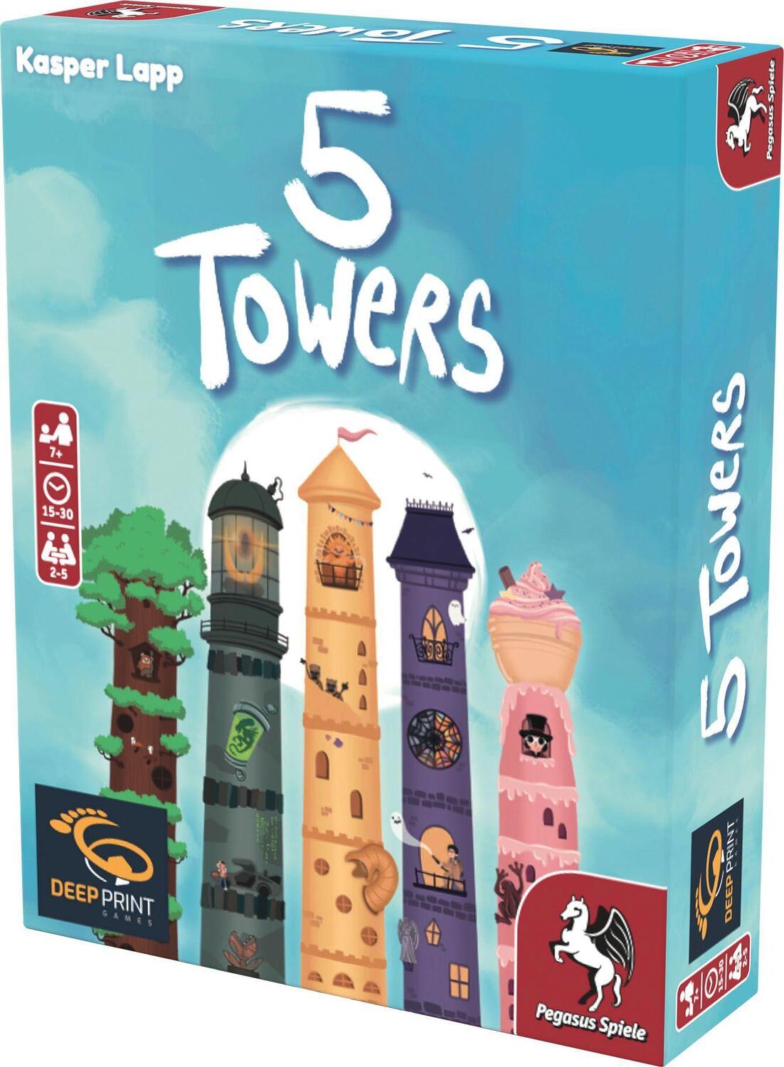 Bild: 4250231738364 | 5 Towers (Deep Print Games) (English Edition) | Spiel | 57814E | 2023