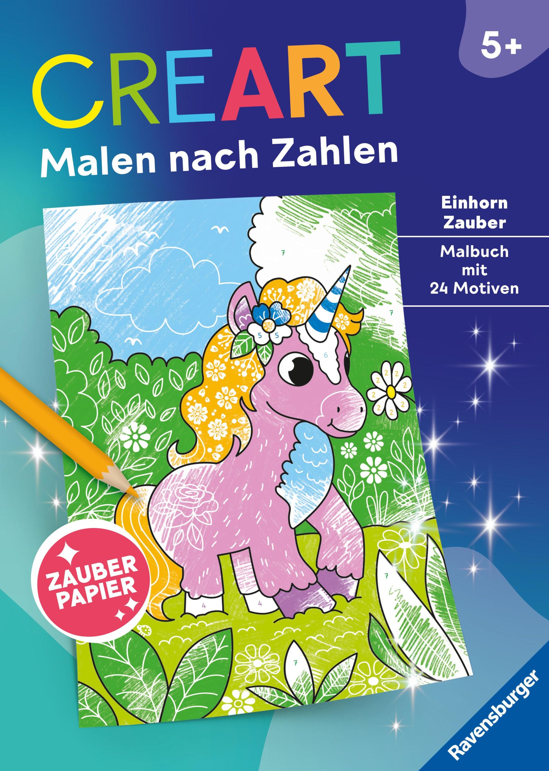 Cover: 9783473488650 | Ravensburger CreArt Malen nach Zahlen ab 5: Einhorn Zauber,...