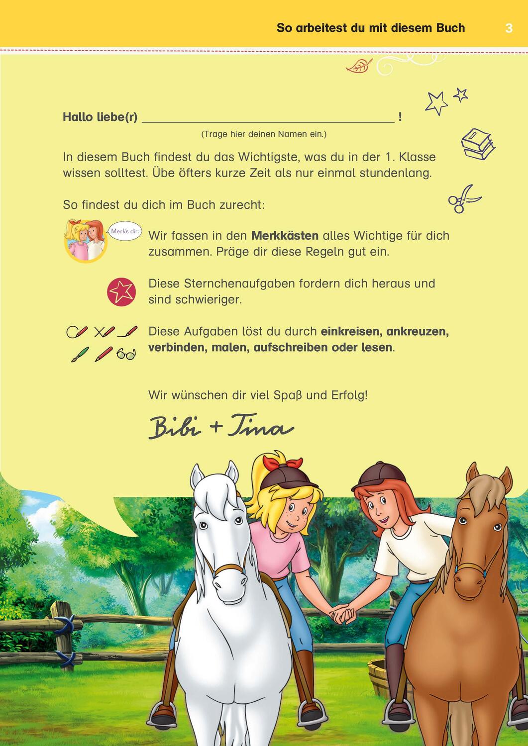 Bild: 9783129497180 | Bibi & Tina: Mein Übungsbuch für die 1. Klasse | Taschenbuch | Deutsch