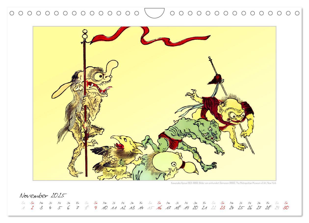 Bild: 9783383846045 | Kawanabe Kyosai: Einhundert Dämonen (Wandkalender 2025 DIN A4...