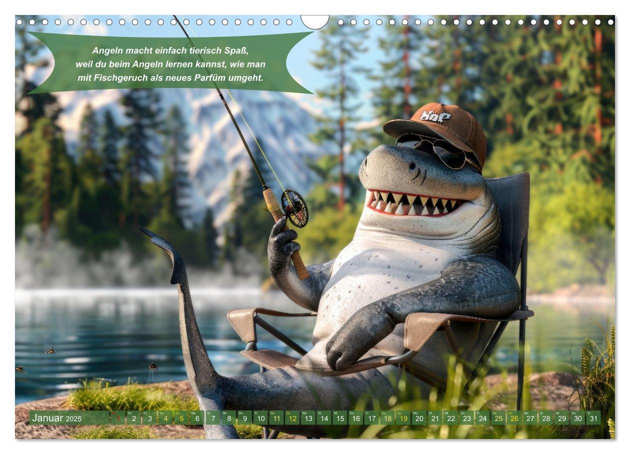 Bild: 9783457174937 | Der tierisch lustige Angler-Kalender (Wandkalender 2025 DIN A3...