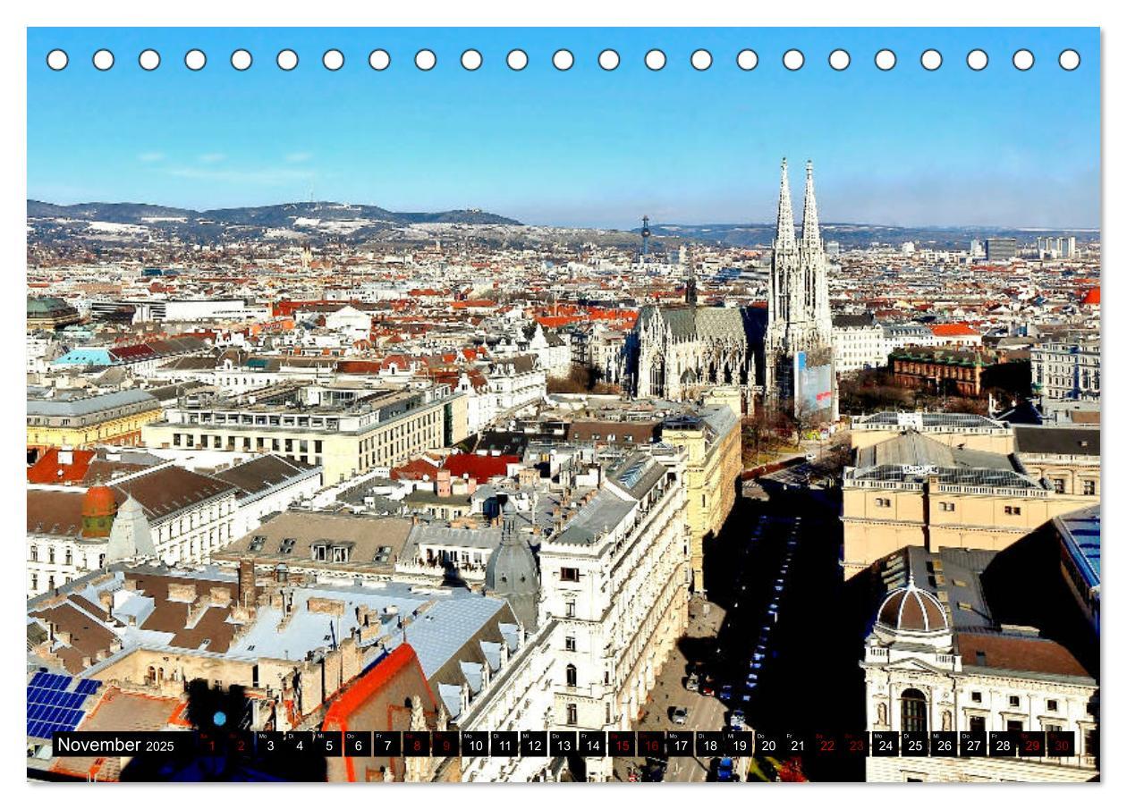 Bild: 9783435455690 | WIEN von oben (Tischkalender 2025 DIN A5 quer), CALVENDO...