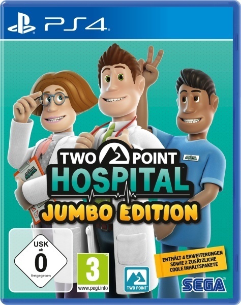 Cover: 5055277041886 | Two Point Hospital, 1 PS4-Blu-Ray Disc (Jumbo Edition), 1 Blu Ray Disc