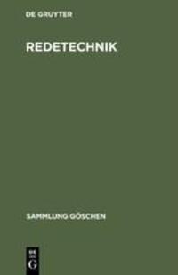 Cover: 9783110048360 | Redetechnik | Einführung in die Rhetorik | Degruyter | Buch | 187 S.
