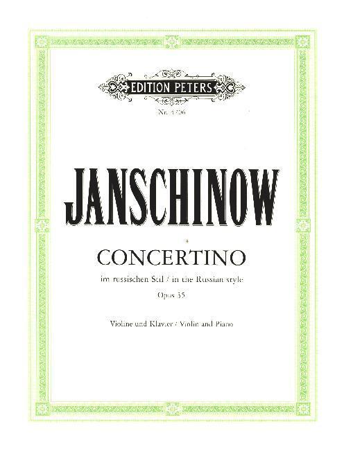 Cover: 9790014031312 | Concertino im russischen Stil op. 35 | Ausgabe für Violine und Klavier