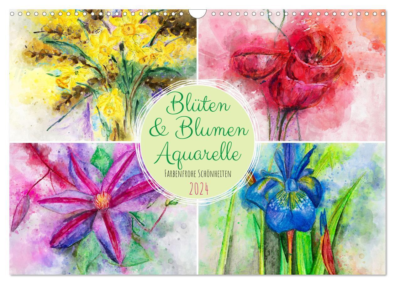 Cover: 9783675493780 | Blüten &amp; Blumen Aquarelle - Farbenfrohe Schönheiten (Wandkalender...