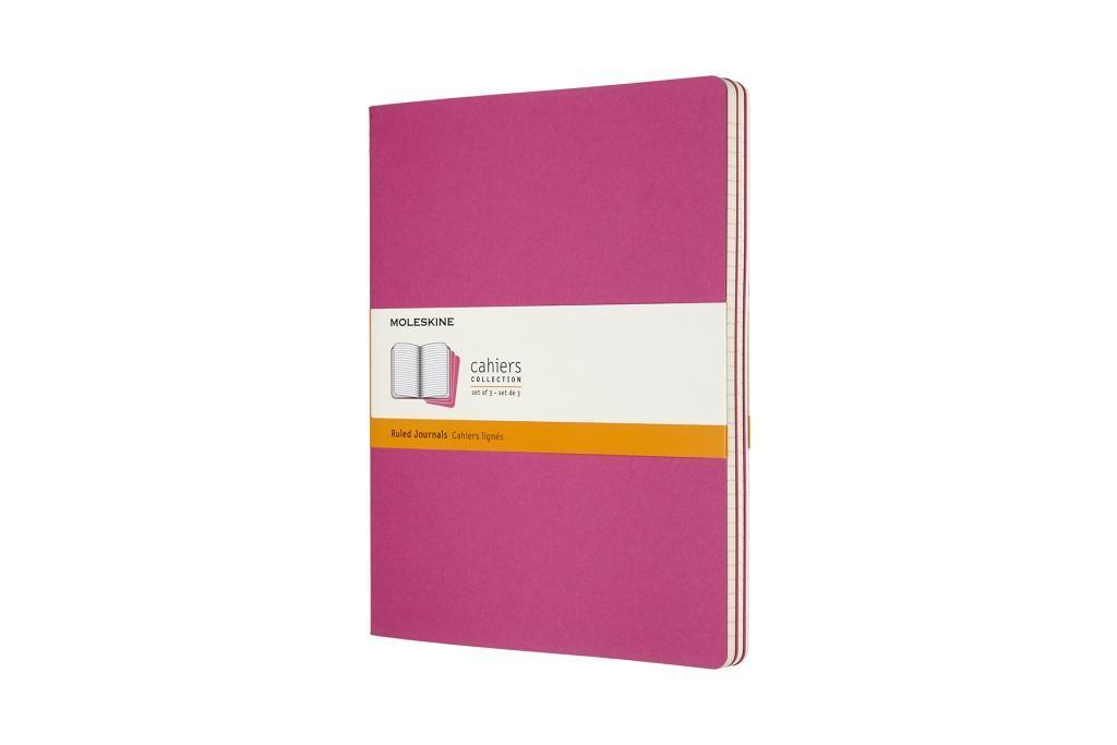 Cover: 8058647629667 | Moleskine Cahier XL, 3er Set, Liniert, Kinetisches Pink | Notizbücher