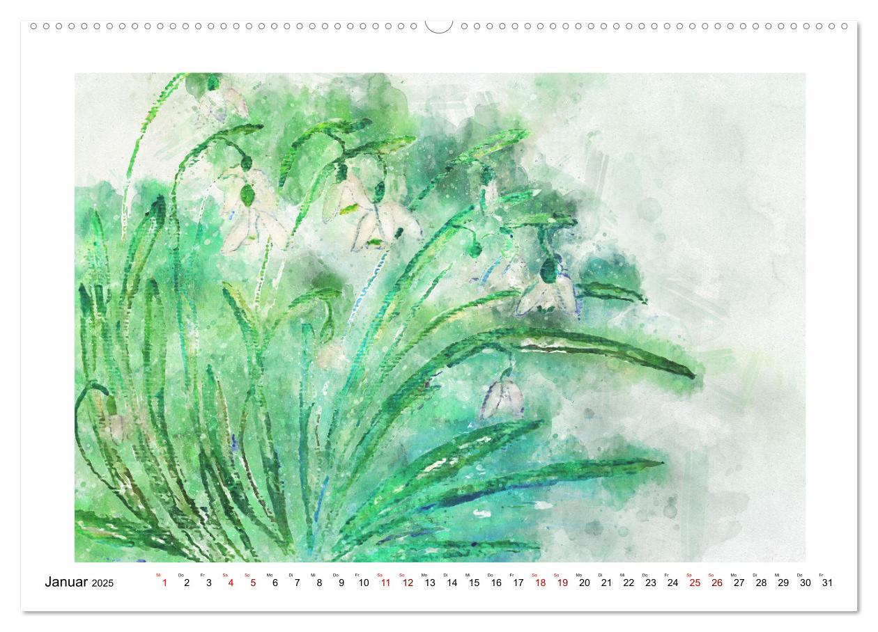 Bild: 9783383977060 | Blüten &amp; Blumen Aquarelle - Farbenfrohe Schönheiten (Wandkalender...