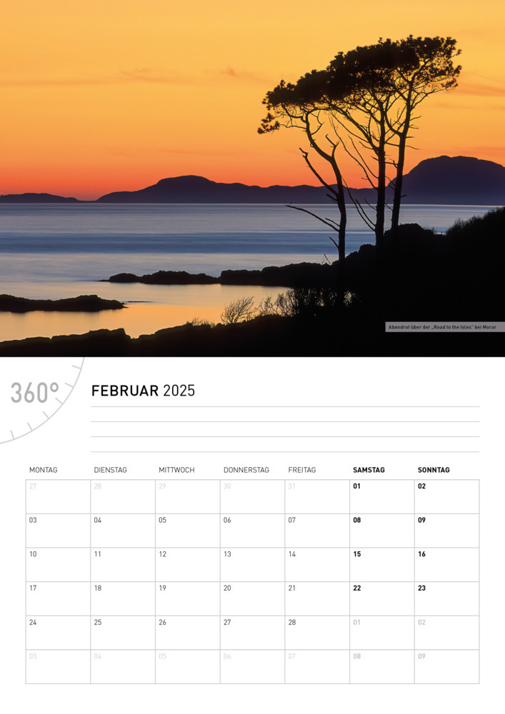 Bild: 9783968555812 | 360° Schottland Broschürenkalender 2025 | Hartmut Krinitz | Kalender