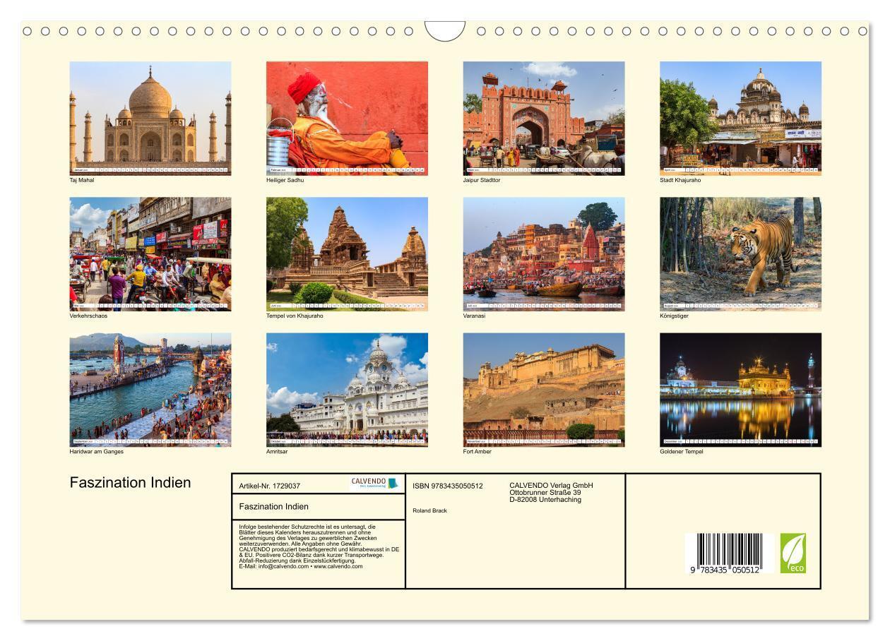 Bild: 9783435050512 | Faszination Indien (Wandkalender 2025 DIN A3 quer), CALVENDO...