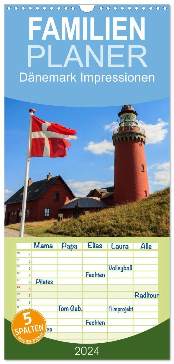 Cover: 9783383090882 | Familienplaner 2024 - Dänemark Impressionen mit 5 Spalten...
