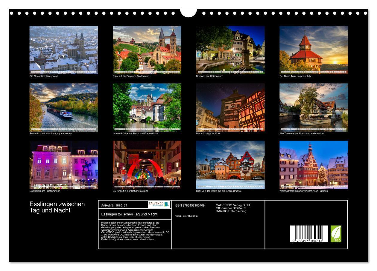 Bild: 9783457180709 | Esslingen zwischen Tag und Nacht (Wandkalender 2025 DIN A3 quer),...