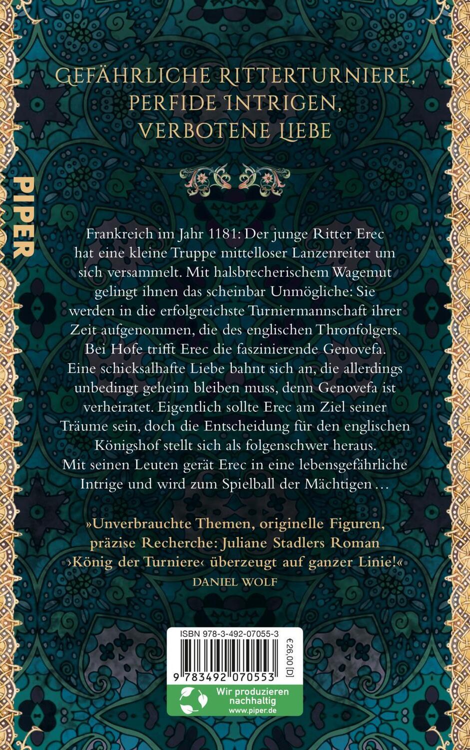 Rückseite: 9783492070553 | König der Turniere | Historischer Roman | Juliane Stadler | Buch