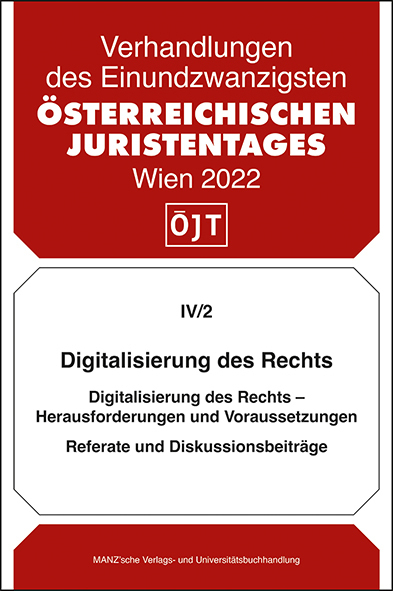 Cover: 9783214251673 | Digitalisierung des Rechts | Österreichischer Juristentag | Buch