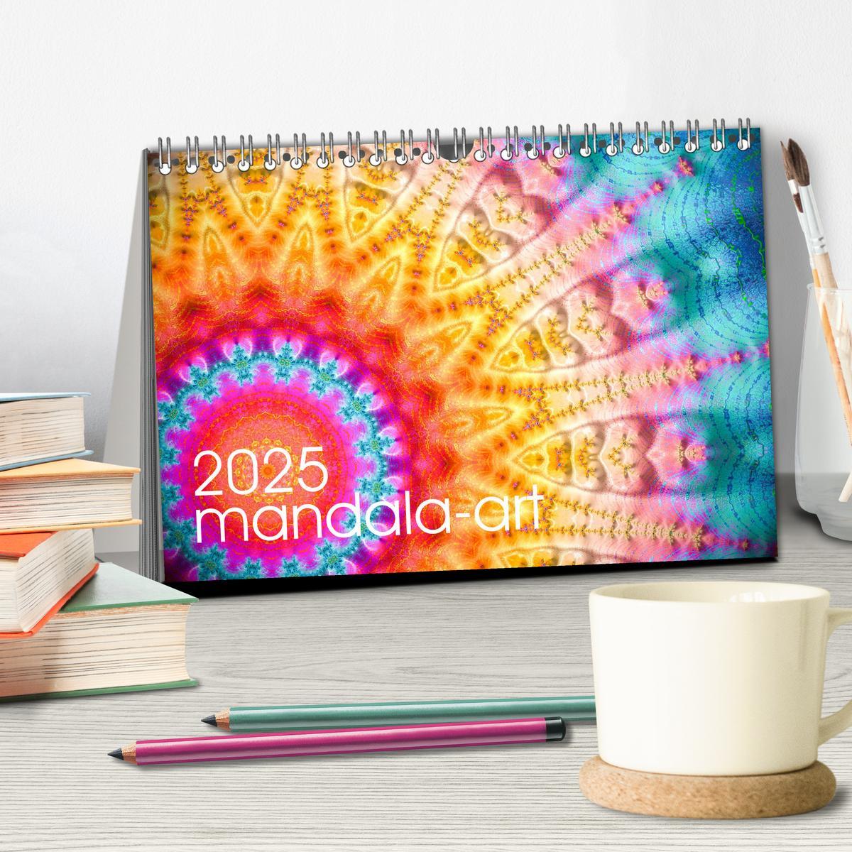 Bild: 9783435390687 | mandala-art (Tischkalender 2025 DIN A5 quer), CALVENDO Monatskalender