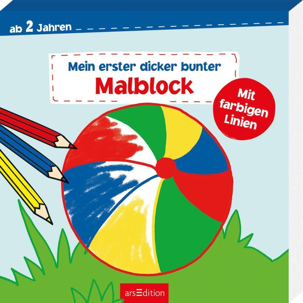 Cover: 9783845843773 | Mein erster dicker bunter Malblock | Ab 2 Jahren mit farbigen Linien