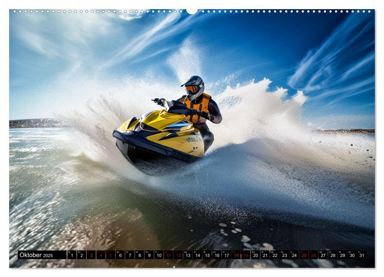 Bild: 9783383909641 | Jetski Power (Wandkalender 2025 DIN A2 quer), CALVENDO Monatskalender