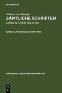 Cover: 9783110069662 | Lateinische Schriften II | Johann von Staupitz | Buch | XVII | Deutsch