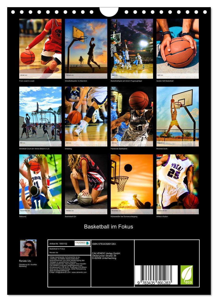 Bild: 9783435891283 | Basketball im Fokus (Wandkalender 2025 DIN A4 hoch), CALVENDO...