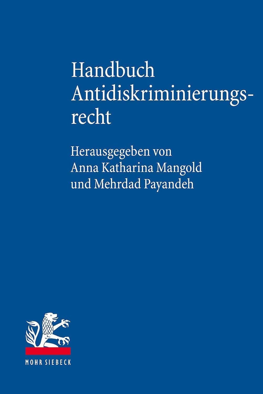 Cover: 9783161568817 | Handbuch Antidiskriminierungsrecht | Anna Katharina Mangold (u. a.)