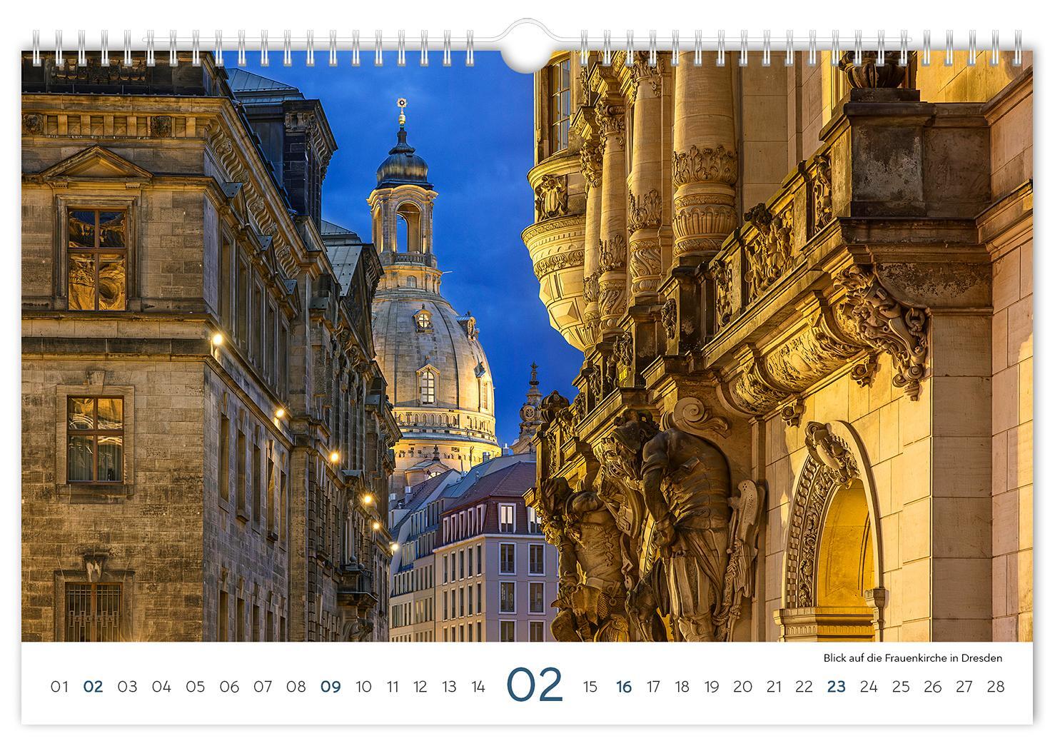Bild: 9783910680692 | Kalender Sachsen 2025 | 30 x 20 cm weißes Kalendarium | Peter Schubert